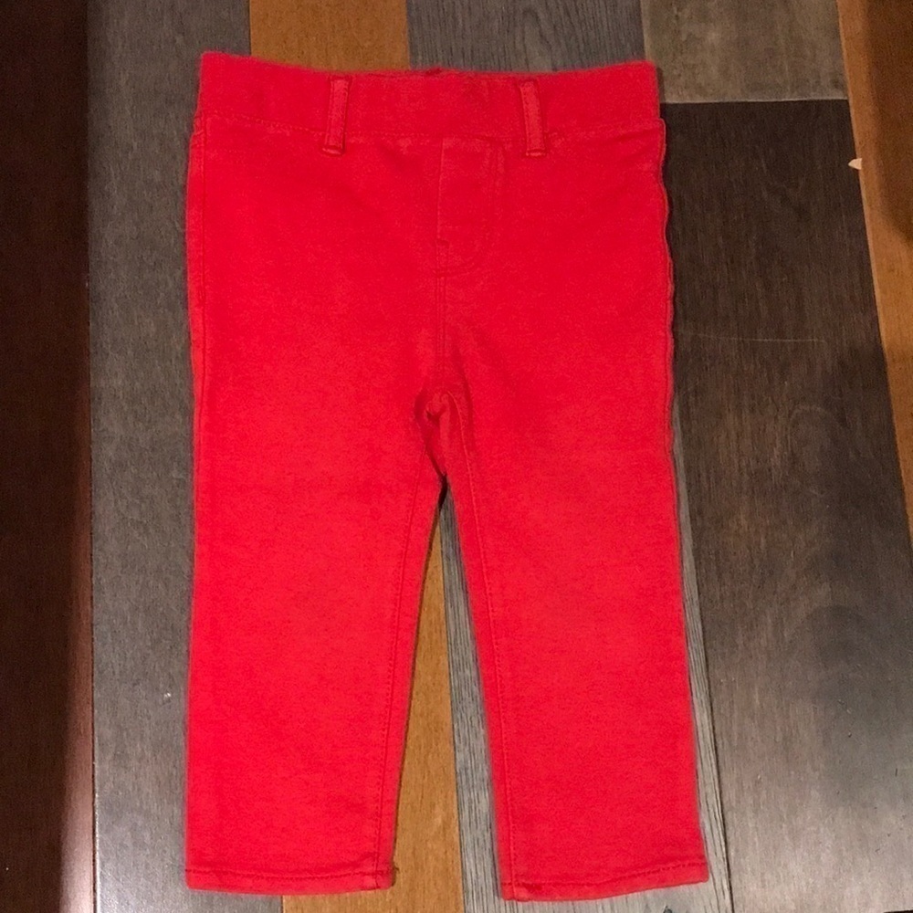 4 for $25 red baby leggings size 12-18 EUC